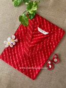 Jvalani Lehriya Printed Red Cotton kurta