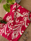 "Shonika" Ikat Pink Cotton kurta