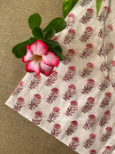 "Shafa" White Cotton kurta - Big Size- 3XL