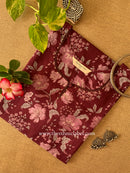 "Pushpika" Wine Laced Cotton kurta - Big Size