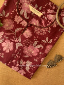 "Pushpika" Wine Laced Cotton kurta - Big Size