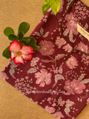 "Pushpika" Wine Laced Cotton kurta - Big Size