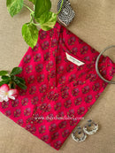 "Sakina" Pink Cotton kurta - Big Size