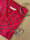 "Sakina" Pink Cotton kurta - Big Size