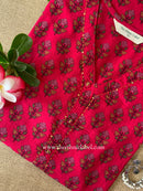 "Sakina" Pink Cotton kurta - Big Size