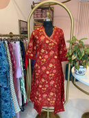"Rajni" Cotton Kurta with Pants (2pc)-L