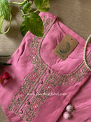 "Sufi" hand embroidered Silk Kurta Set(2pc)- L, XL