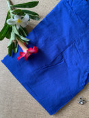 Blue Pure Cotton Straight Pants