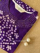 "Saaz" Pure Bandhani Cotton Kurta
