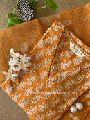 "Aftaab" Batik Print Cotton Kurta Set with Kota Doria Dupatta(3pc)