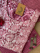 "Argha" Cotton Kurta Set with Cotton Dupatta(3pc)-M