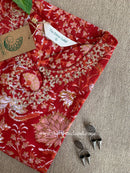 "Rihaa" Hand Block Printed Embroidered Cotton kurta