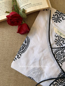 "Saral" Hand Block Printed Angrakha Cotton kurta