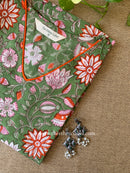 "Vriksha" Hand Block Printed Cotton kurta