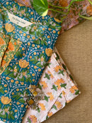 "Amrit" Cotton Kurta Set with Kota Doria Dupatta (3pc)