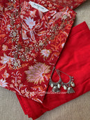 "Urvi" Cotton Kurta Set with Kota Doria Dupatta(3pc)