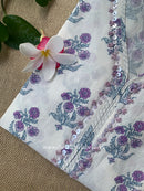 "Kainat" Handwork Cotton Kurta- XS