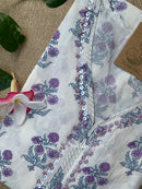 "Kainat" Handwork Cotton Kurta- XS