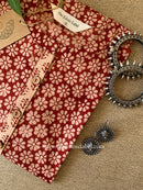 "Rutvi" Hand Block Printed Bagru Cotton kurta
