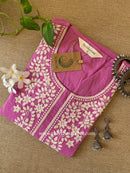 "Lavanya" Lavender Embroidered Cotton Kurta