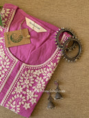 "Lavanya" Lavender Embroidered Cotton Kurta