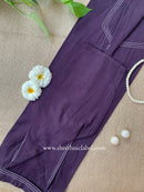 "Shrishti" Purple Collared "A" Line Cotton kurta