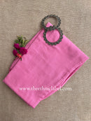 Pink Cotton Straight Pants