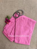 Pink Cotton Straight Pants