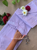 "Reeva" Lilac Embroidered Cotton kurta