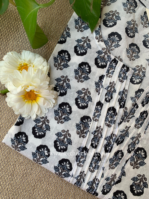 "Mriga" Hand Block Printed Cotton kurta