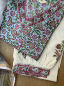 "Sagarika" Cotton Kurta Set with Kota Doria Dupatta(3pc)