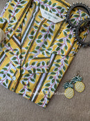 "Phool" Hand Block Printed Cotton Shirt