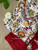 "Prishita" Hand Block Printed Kurta with Straight Pant-2pc