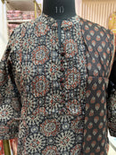 "Noora" Black Ajrakh hand block printed suit set(3 pc)
