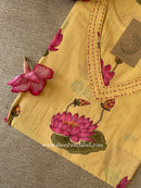 "Akshara" Yellow Printed Cotton kurta