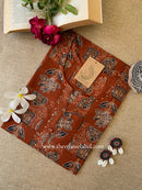 "Shefali" Rust Printed Cotton kurta