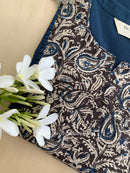 "Sara" Blue Handwork Cotton kurta