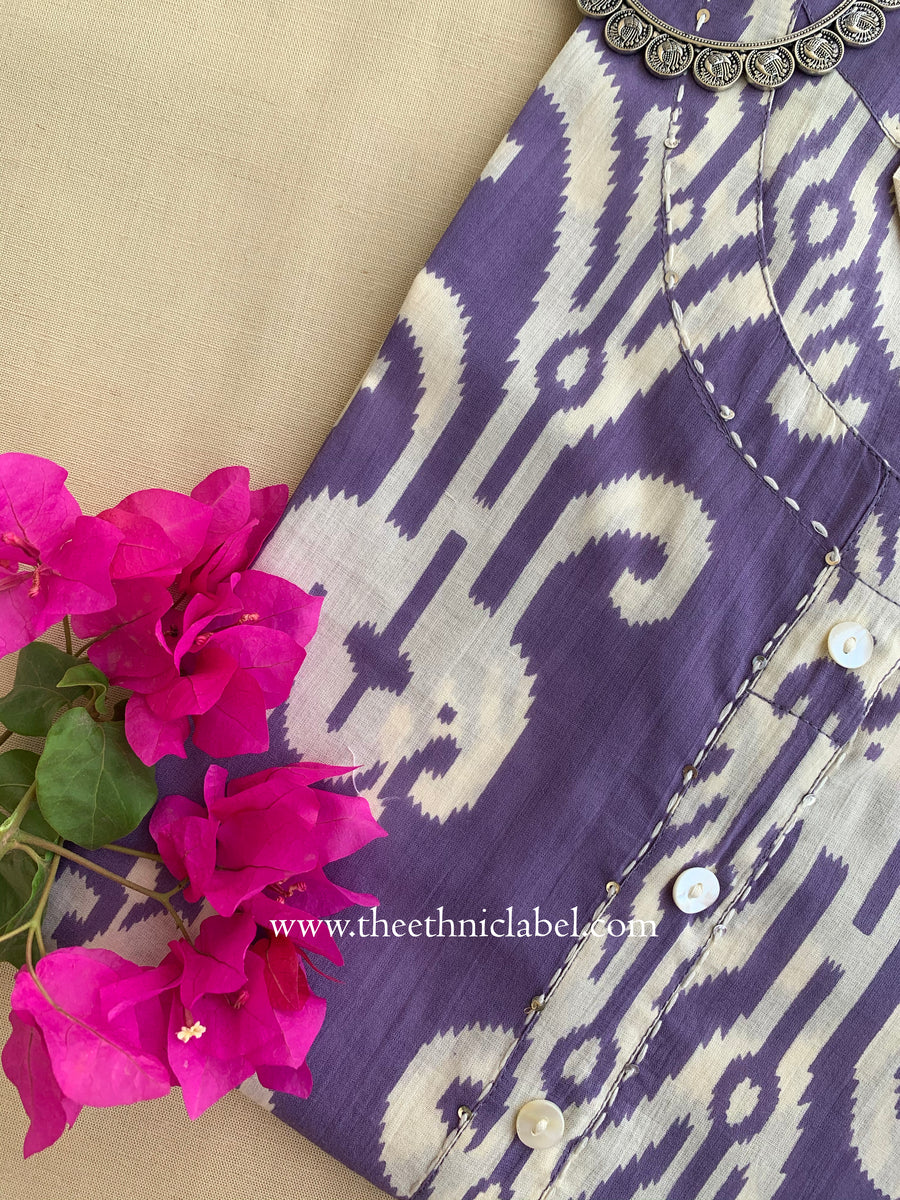 Desert Dune Handloom Ikat Kurta and Pant Set