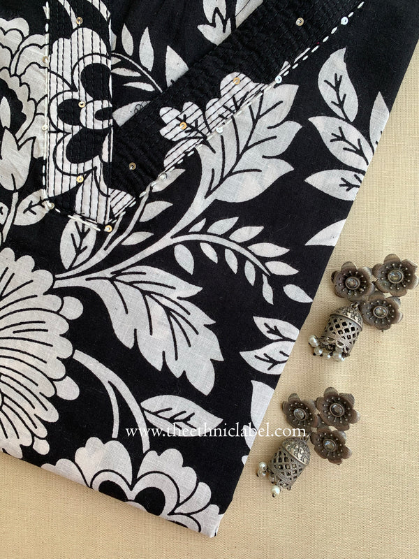 "Vaamini" Kantha Cotton kurta