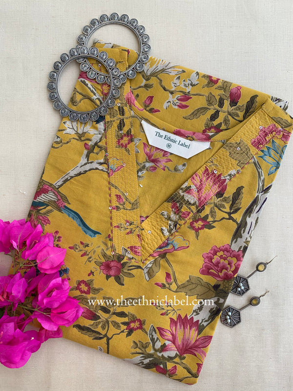 "Ridhima" Floral Cotton kurta