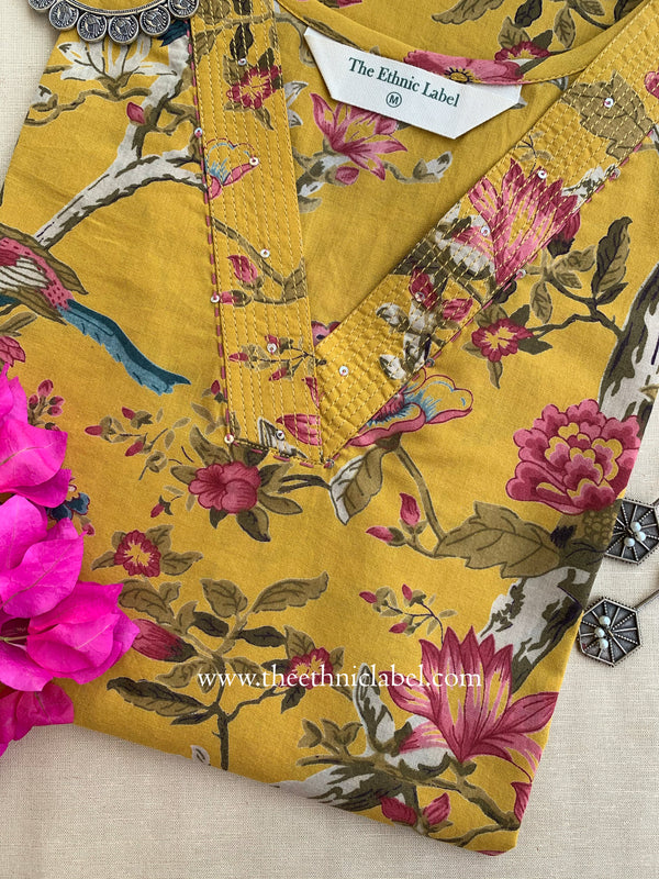 "Ridhima" Floral Cotton kurta