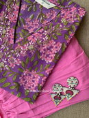 "Bela" Hand Block Printed Kurta with Afghan Pant- 2pc