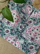 "Reeya" Buttoned Cotton kurta - Big Size