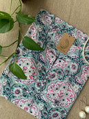 "Reeya" Buttoned Cotton kurta - Big Size