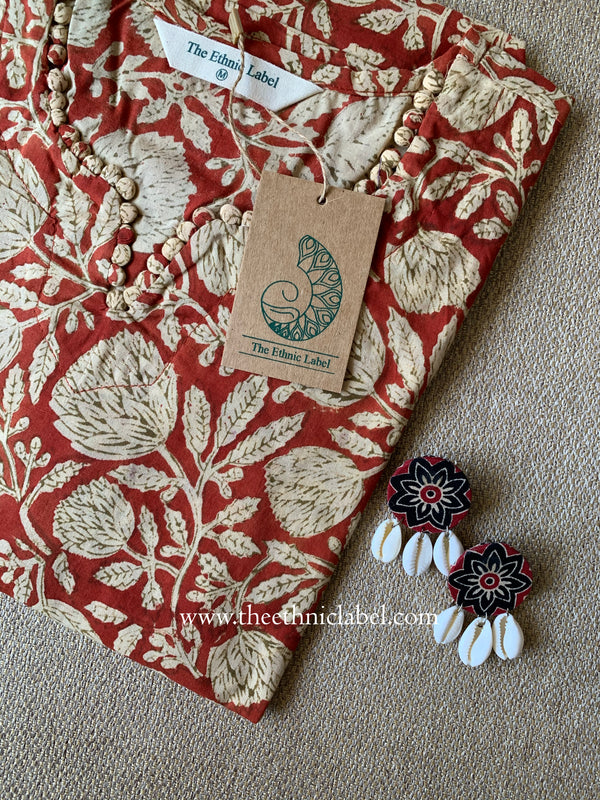 "Manita" Bagru Print Cotton kurta