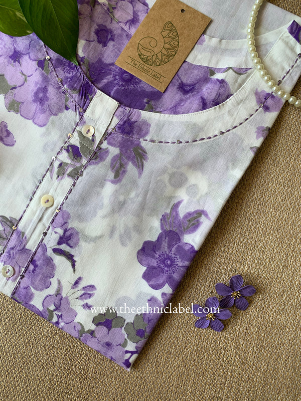 "Vibha" Kantha Cotton kurta