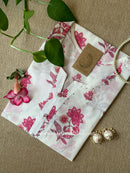 "Raha" Pink Buttoned Cotton kurta