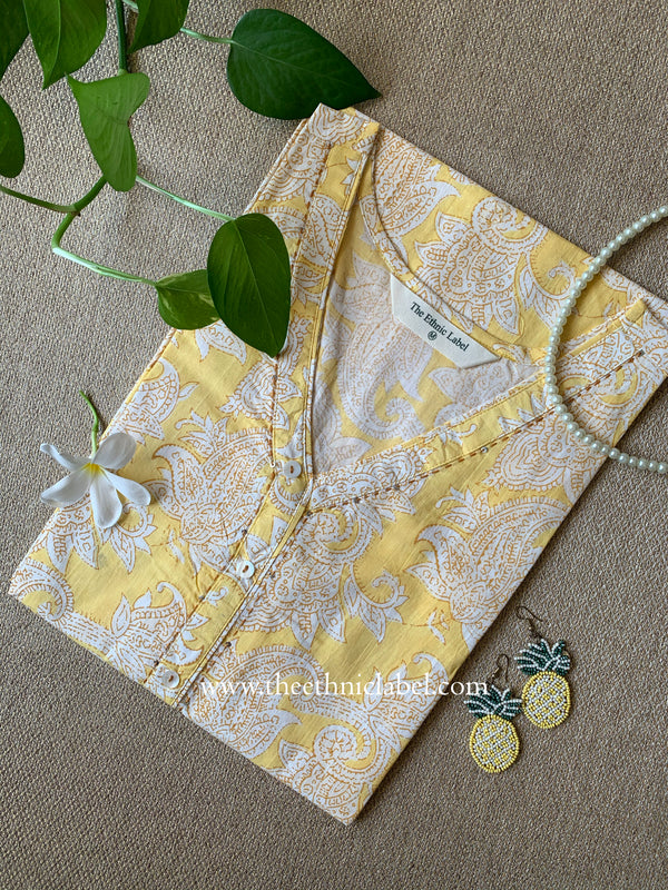 "Roshni" Buttoned Cotton kurta