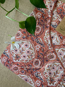 "Peach" Angrakha Cotton kurta - Big Size