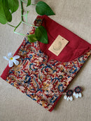 "Sara" Brown handwork Cotton kurta - Big Size